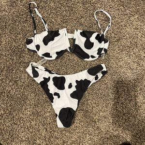 NWOT SHEIN Cow Print swimsuit. Never worn.